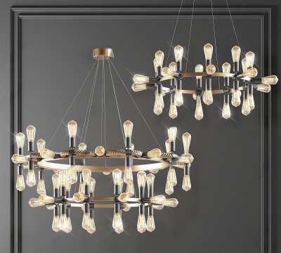 现代吊灯3D模型下载